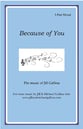 Because of You Three-Part Mixed choral sheet music cover